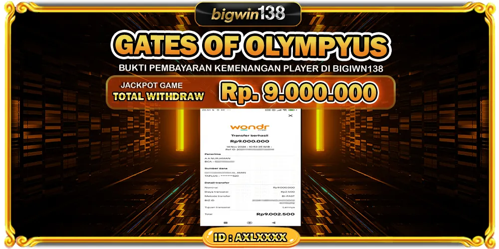 GACOR LAGI GATES OF OLYMPUS MODAL 100RIBU JADI 9JUTA!!